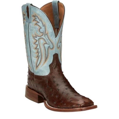 Tony Lama Castillo 11'' Full Quill Ostrich Men's Western Boots – Premium Leather, Durable Design, Comfortable Fit