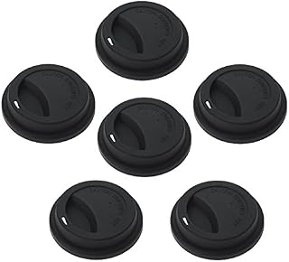 aspire 6 PCS Silicone Drinking Lid Cup Lids, Reusable Coffee Cup Covers/Lids - ASSORTED