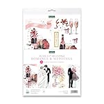 Katy Sue Designs Romance & Weddings 3D Die-Cut Decoupage Sheets for Card Making. 12 Sheets of Engagement & Wedding-Themed Die Cuts for Card Making Supplies with Roses, Weddings, Couples, & Champagne