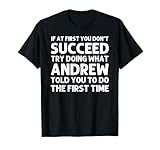 ANDREW Gift Name Personalized Birthday Funny Christmas Joke T-Shirt