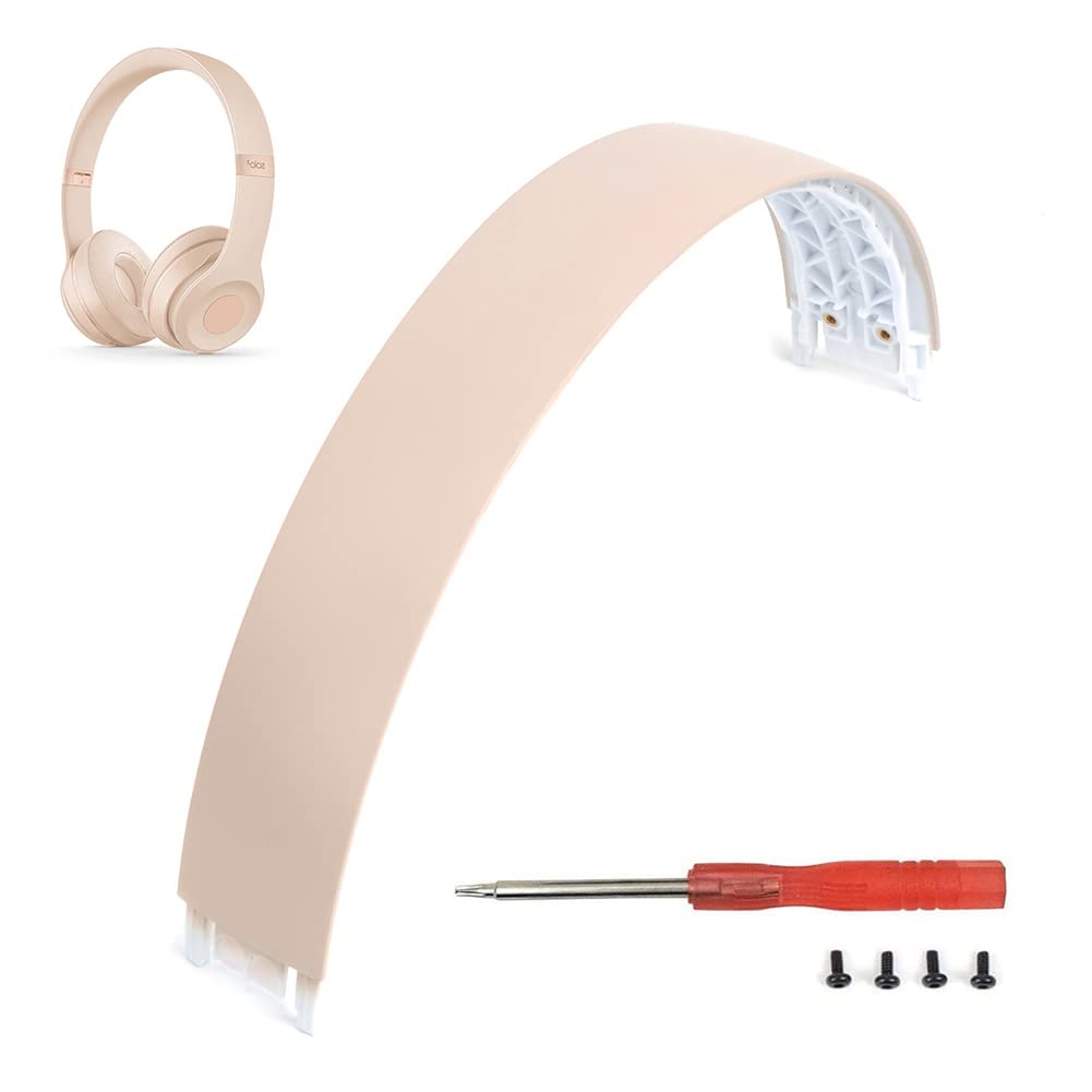 Solo 3 Headband Replacement, As Great As The OEM Solo 2 Headband Replacement, Parts Compatible with Beats by Dre Solo3 Wireless Solo2 (B0518/B0534/A1796) On-Ear Headphones (Satin Gold)