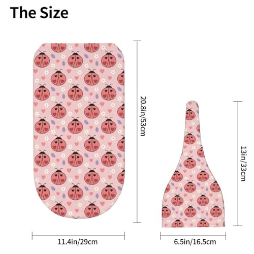 Image of Ladybugs Hearts Flowers Newborn Swaddle Blankets Hat Sets Soft Baby Receiving Blanket Swaddle Sack for Baby Shower Infant Boy Girl Gift