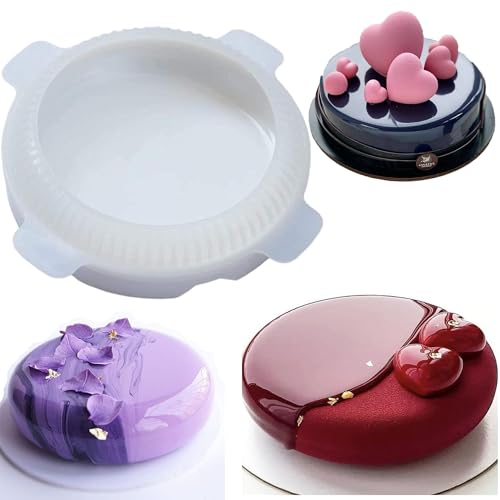 Image of UG LAND INDIA 1 Set Circular Eclipse Silicone Cake Mold Entremet Mousse Chiffon Cake Ice Cream Chiffon Baking Pan Accessories Baking Tools,Chocolate Mousse Dessert Mould