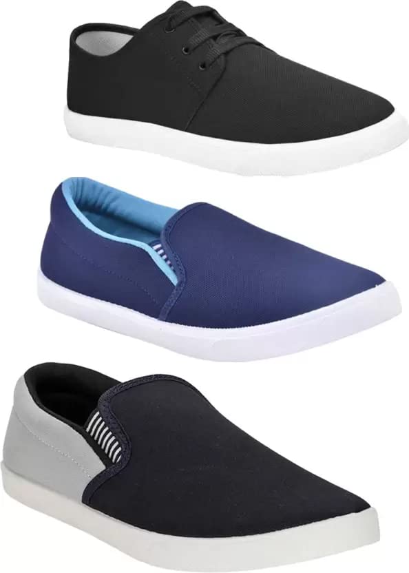 BRUTON Combo Pack Of 3 Casual Shoes Canvas Shoes For Men, Multicolor (B0BXCXG6KR) Amazon Price History, Amazon Price Tracker