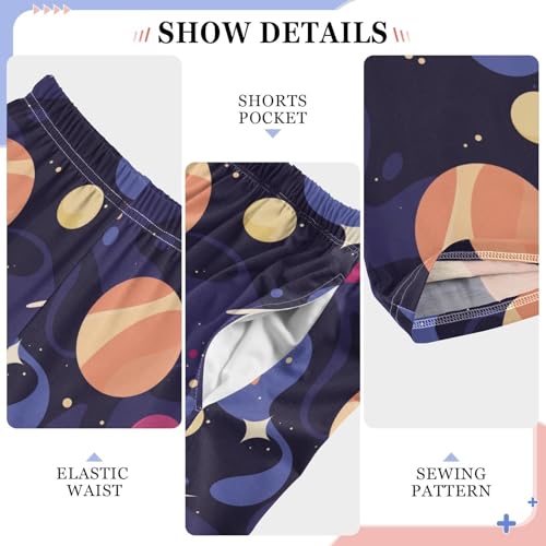 ZZKKO Planets Comets Boys Pants for Kids Jogger Pants with Pockets S-XL4