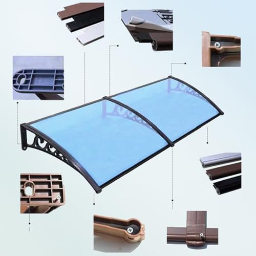 Auvent extérieur en métal 80 x 240 cm au design architectural pour façades