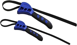 QOXEZY Llave de goma ajustable para fontanería y filtros de aceite, construcción (naranja y negro)