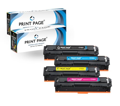 Image of 410A Toner Cartridge Compatible for Color LJ Printers MFP M477fdw, M477fnw, M452dn, M452dw, M452nw, M377dw (410A - 4 Color Combo)