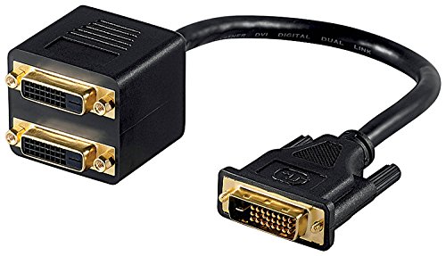 Goobay MMK ADAP 24+1 DVI-D  2X DVI-D 2X DVI F Negro - Adaptador para Cable (DVI-D, 2X DVI F, Macho/Hembra, Negro)