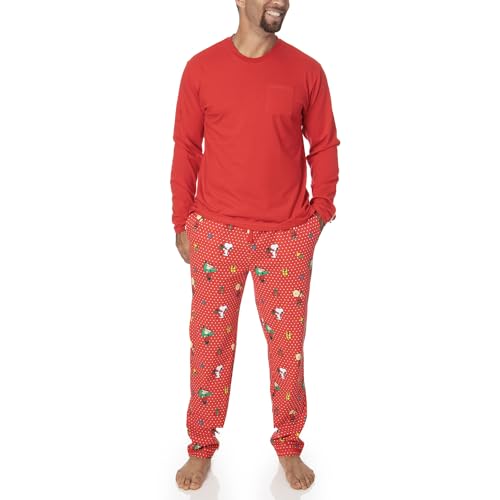 Peanuts Snoopy Family Matching Pajamas Comfy PJs Sleepwear 2-Piece Sets for Christmas