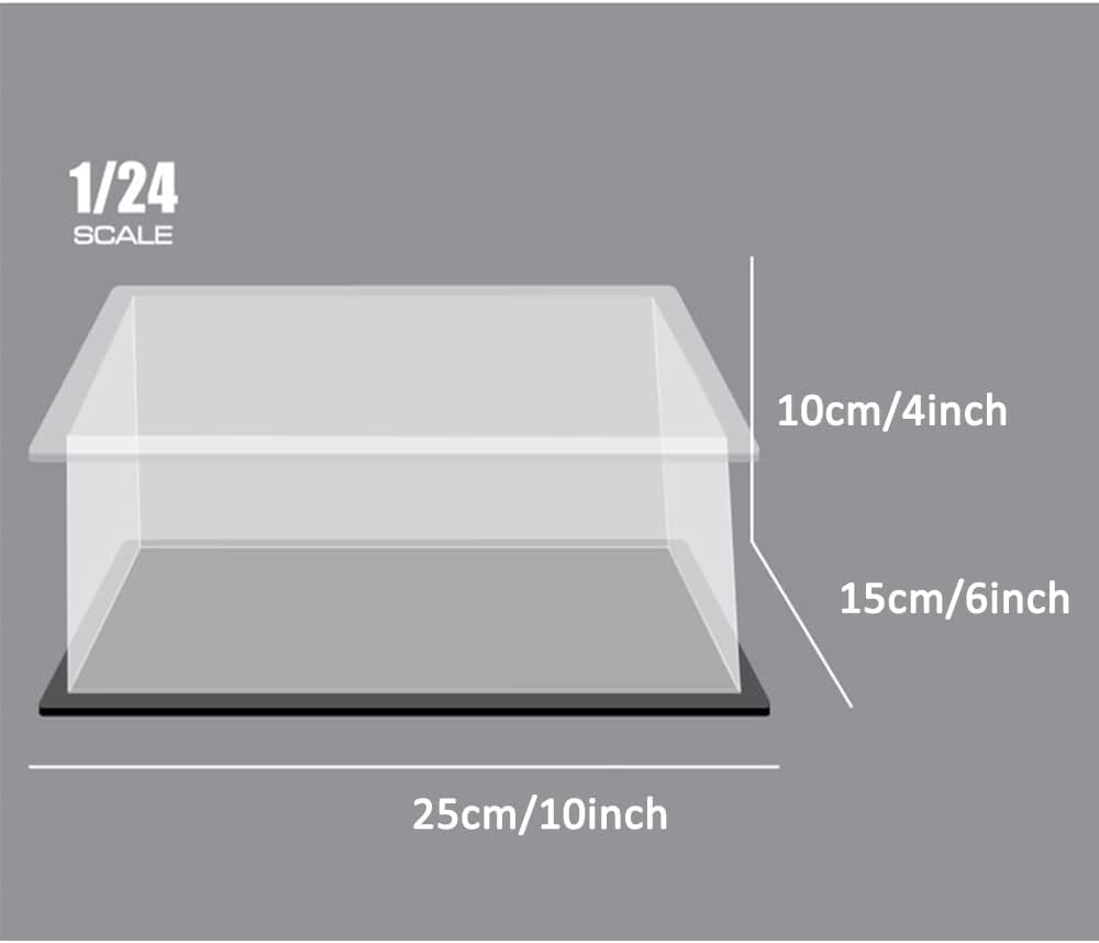 NIYANETAIL DIY Acrylic Display Case for Collectibles Dustproof Self-Assembly Showcase Box for Action Figures, Miniatures Transparent Countertop Cube with Protective Film (10x6x4 inch;25x15x10 cm) 1