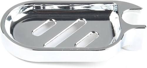 Vctitil Jabonera de plástico con barra de ducha ajustable y bandeja de jabón deslizante para duchas de baño y fregaderos de cocina