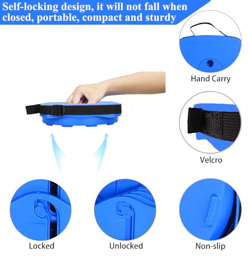 Image of Fishboy Upgraded Collapsible Stool, 400lbs Max Weight, Lightweight But Sturdy, Portable Retractable Folding Telescoping Foldable Camping Stool for Adults Outdoor Fishing Hiking BBQ