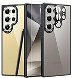 【Klare und perfekte Passform】FNTCASE für Samsung S24 Ultra hülle aus transparentem Hybridmaterial, passt perfekt zu Ihrem iPhone Körper und zeigt die Schönheit Ihres Apple-Handys natürlich