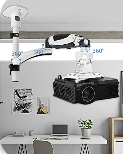 Soporte de techo para proyector universal de aluminio de 360 grados y carga de 6,5 kg 5