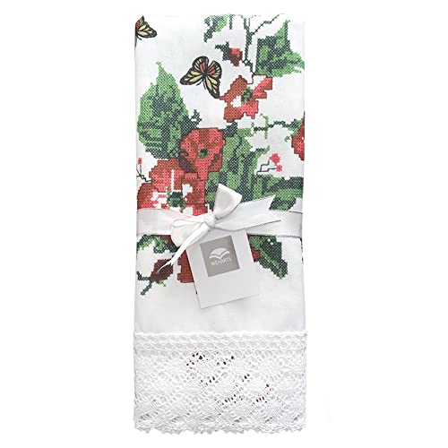 Weharts Floral Table Cloth 60X84 Inch, Water Resistant Table Runners - Wrinkle Free And Stain Resistant Fabric Table Covers For Dining Room, Wedding Parties Table Decoration (Floral Butterfly) #TOP3