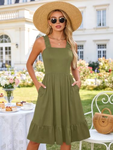Image of Berydress Sundress for Women 2026 Cute Spaghetti Strap Summer Midi Dresses
