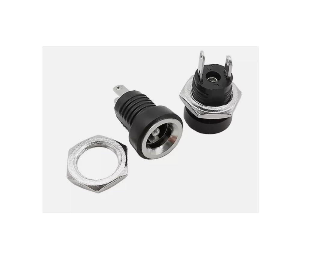 2x CONNETTORE PRESA DC da pannello ALIMENTAZIONE 5.5x2.5mm DC022B 2 PIN jack F