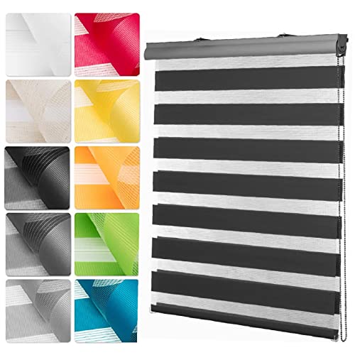 Estor opaco de 80 x 280 cm, doble capa, con tela impermeable, ideal para ventanas y puertas, kit de instalación fácil incluido