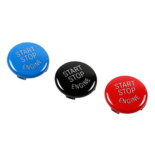 Sangmei Tampa do botão do motor do carro compatível com BMW E Chassis com Sticky Clay Black CV#