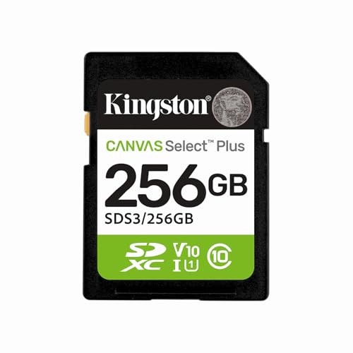 Kingston Canvas Select Plus SD[J[h 256GB SDXC Gen3 150MB/s C10 UHS-I U1 V10 - SDS3/256GB