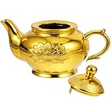 ROMISBABA Tetera de Ofrenda Estilo Chino Diseño Compacto y Ligero Resistente y Reutilizable para Templo y Decoración del Hogar