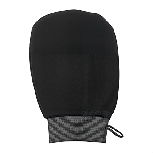 wilcractk Guante Exfoliante Facial y Corporal de 1 Pieza, Guante Exfoliante Corporal, Elimina la Piel Muerta, Ideal para Hombres y Mujeres, Ideal para Guantes de Crin de Caballo (Negro)
