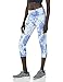 Amazon Essentials Mid Rise Capri Every Day Fitness Legging Leggings, Blu, Stampa Cielo, L