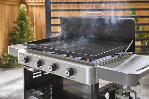 Image of Weber 36 inch 4‑Burner Liquid Propane Griddle, Black - Pre‑Seasoned Rust‑Resistant Carbon Steel Cooktop with 500F+ Heat Capacity & Weber Works Compatibility for Outdoor Grilling