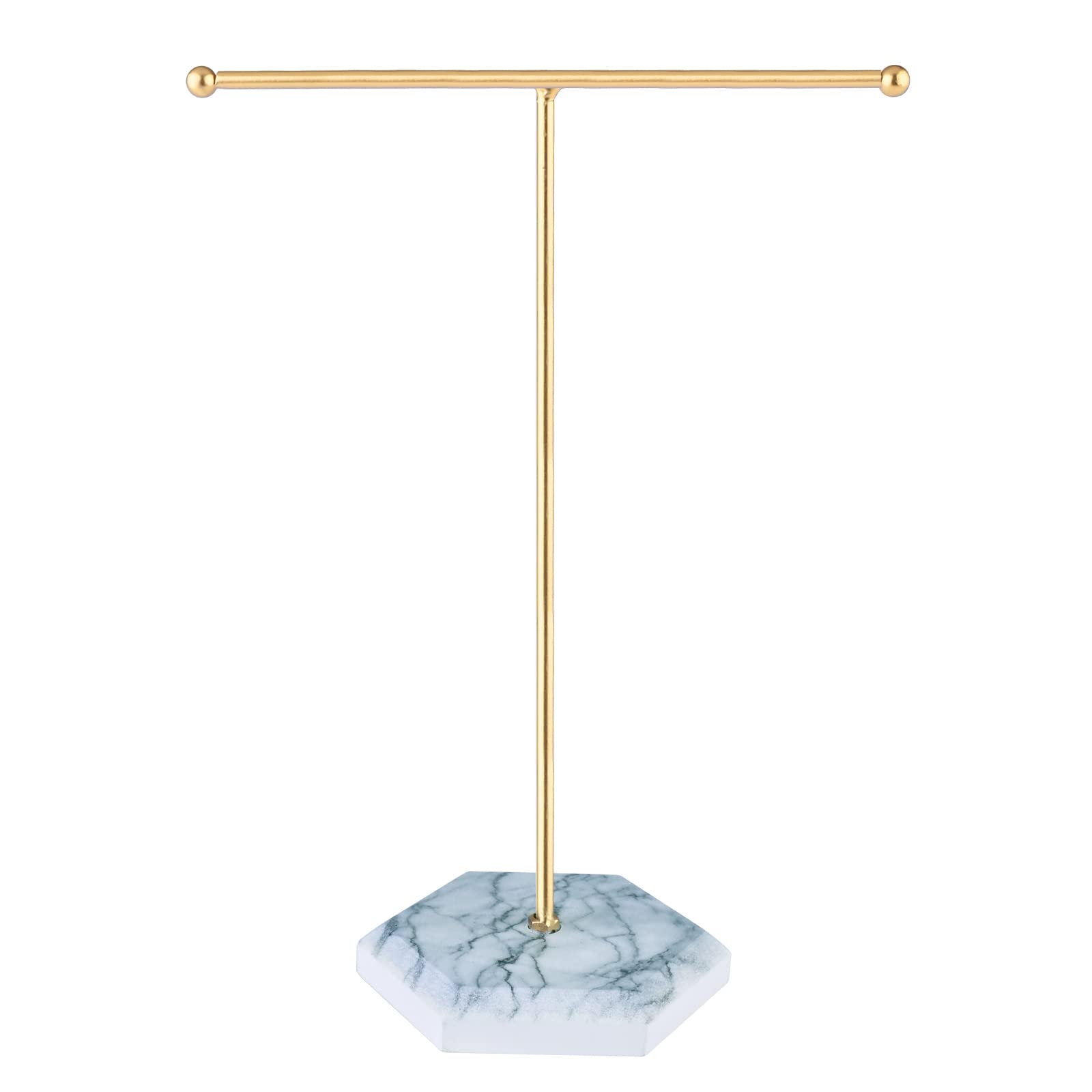 Espositore Gioielli A T Con Base Marmo - Portacollane E Orecchini