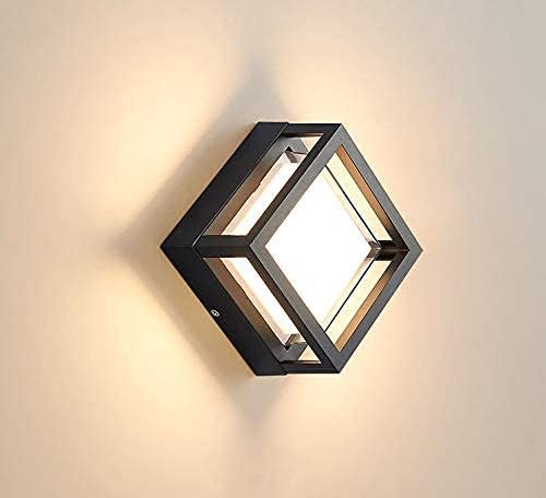 Image of blissbells Modern Diamond-Shape LED Wall Lamp | Matte Black Designer Wall Light for Bedroom, Living Room & Outdoor Decor