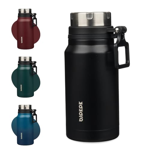 Image of BJPKPK 24oz Insulated Water Bottle, Stainless Steel Bottle with Handle | Vacuum Insulated Bottle with Leak-Proof BPA-Free Design, Keeps Drinks Cold & Hot for Gym, Office, Travel & Daily Use