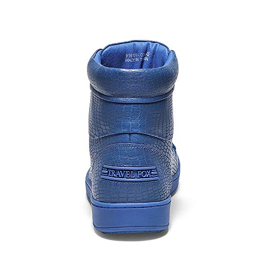 TRAVEL FOX Unisex 900 Nappa Leather Round Toe Lace-Up High-Top Sneakers4