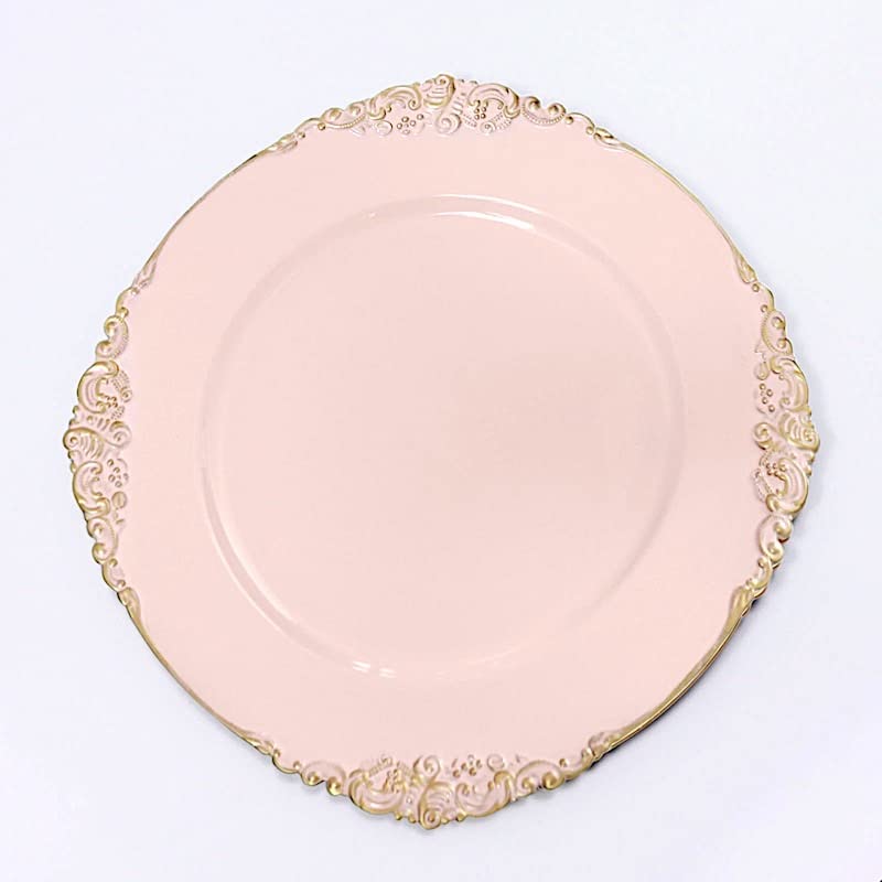 Platos cargadores redondos 13 pulgadas Blush x6 miniatura 1