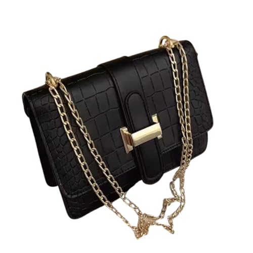 BOLSA FEMININA DE OMBRO COM ALÇA DE CORRENTE (preto)