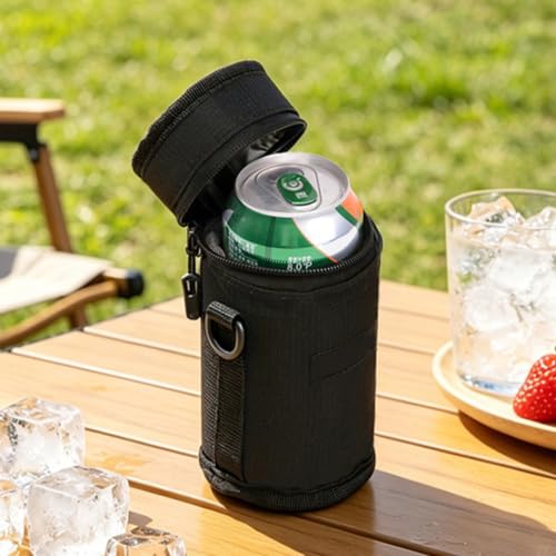 Portabotellas de agua aislado de 1L con correa ajustable para hombro 3