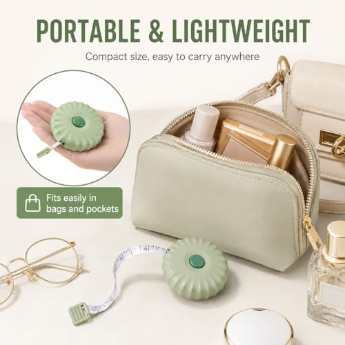 Retractable Body Measuring Tape – Soft Tape Measure for Body Measurements, Portable Waist Measuring Tape with One-Button Retract, Fabric Measure Tape for Sewing, Tailor & Fitness Use — view 5