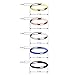 SILVERLINE JEWELRY Stackable 5 Piece Set 2mm Stainless Steel Ring Silver/Rose/Gold/Blue/Black Tone Comfort Fit Wedding Band Sizes 5-12