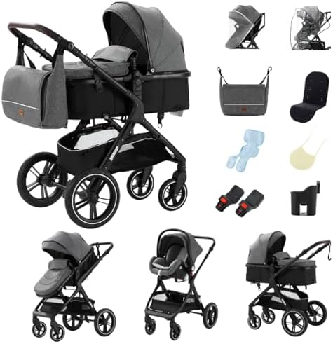YAZOCO Carrito Bebe 3 en 1 Colapso Silla de Paseo Multifuncional ...