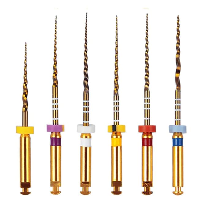 Image of M-Taper NiTi Engine Large Tapered Rotary Files 21mm Yellow Pack of 6 (Size=M1-F1)