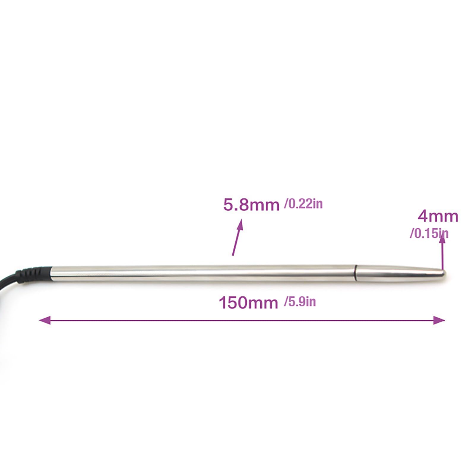 Plug Pene Acero Inoxidable Choque Eléctrico Catéter Estimulación Dilatación Uretral Masturbación Masculina Juguetes Sexuales Eléctricos (A)
