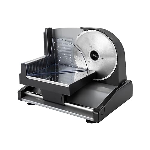 Meat Slicer Electric Food Slicer, 200w Food-grade Stainless Steel Meat Slicer Bread Slicing Machine Fruit Cutter, Adjustable Thickness, for Meat, Cheese, Bread