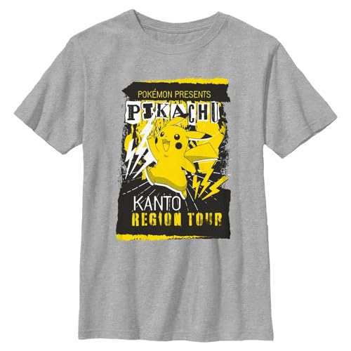 Pokemon Kids Kanto Region Tour Boys Short Sleeve Tee Shirt