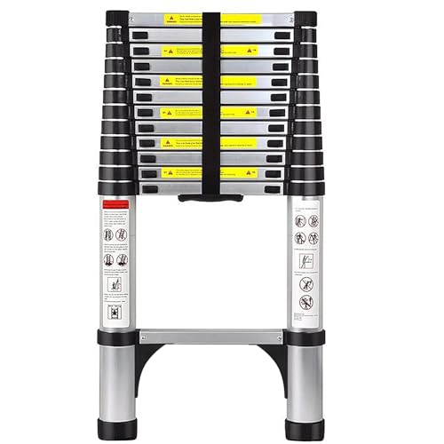 ARCHOM Telescoping Ladder 15 FT - Aluminum Telescopic Ladder with...