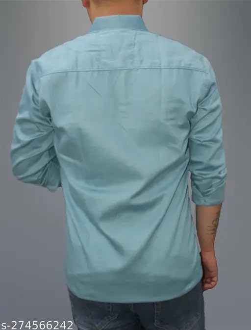 Image of Men's Cotton Casual Shirt, Brown, Full Sleeves, Regular Fit