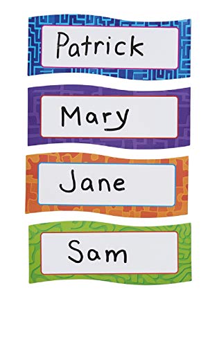 image for Dowling Magnets Magnetic Name Plates, Original Geometric, Set of 20. R