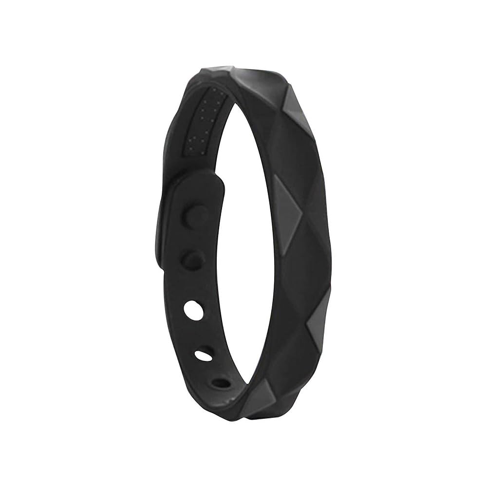 Silicone Negative Ions Wristband, Negative Ion Band, Anti-Static Band Balance Energy Sports for Men and Woman (Black)
