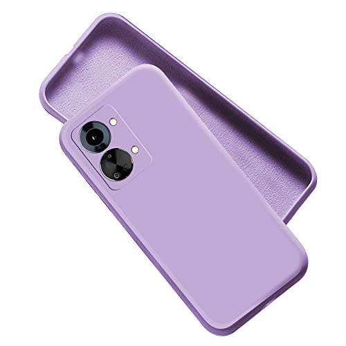 Image of A rtistque Liquid Silicone Flexible with Camera Protection Soft Back Cover Case for OnePlus Nord 2T 5G - Purple