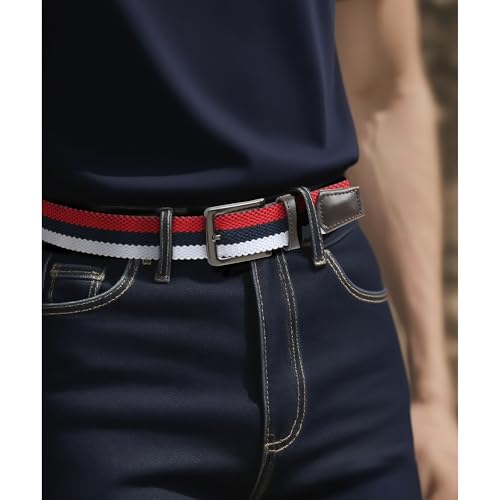 Mile High Life Golf Belt for Men 3Color Woven Belt with High Elasticity Strap Stretchable belt for Casual, Office, Travel3