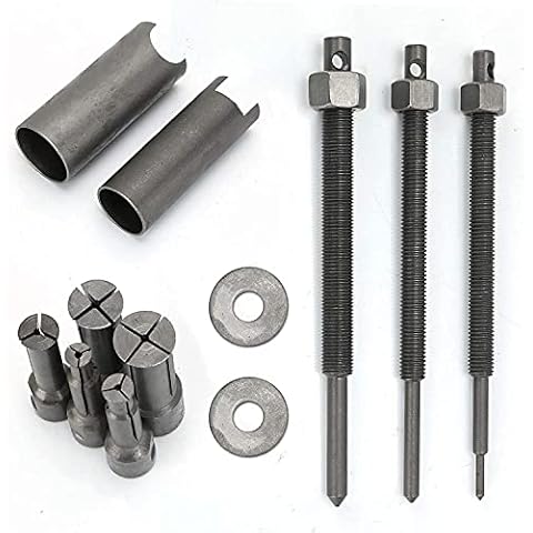 BALLSHOP 10Pcs Internal Bearing Extractor Kit 9-23mm Motorcycle Bearing Puller with 5 Sizes Open Clips Carbon Steel Bearing Puller Removal Tool Set for Motorcycle Flywheels Generator Cover